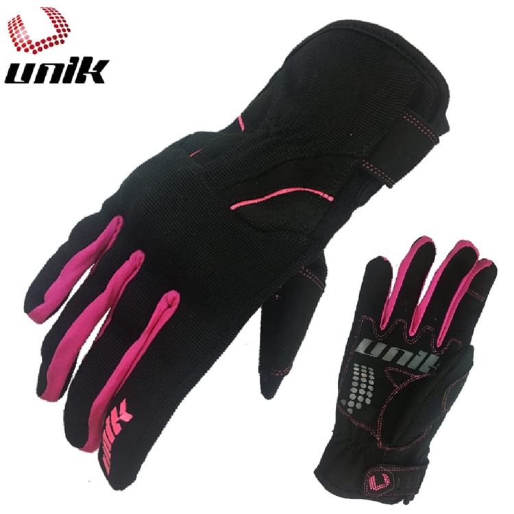 GUANTES MOTO UNIK C68 VERANO LADY S NEGRO ROSA